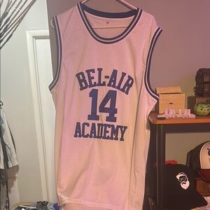 Will Smith Fresh Prince of Bel-Air White and Blue Bel-Air Academy Jersey XXL